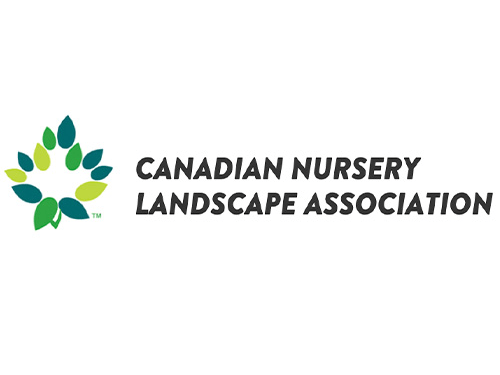 A logo featuring a stylized leaf design and text that reads "Canadian Nursery Landscape Association," representing a professional group in horticulture and landscaping.