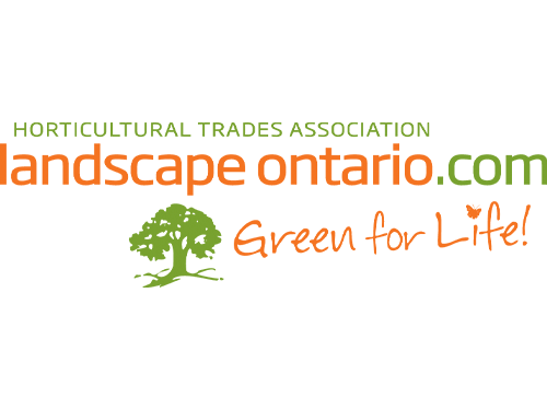 Landscape Ontario logo featuring a green tree and the phrase "Green for Life!" in orange and green text.